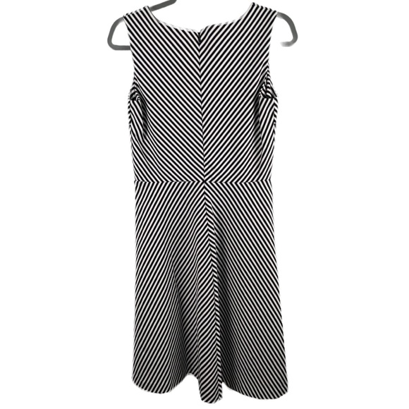 TALBOTS A-LINE DRESS | White / Black Stripe | Small - Picture 2 of 4
